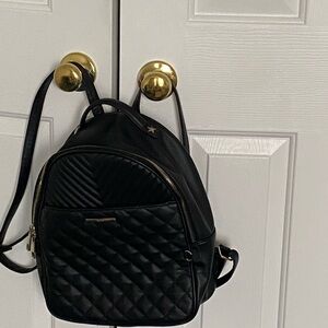 Black Quilted Backpack